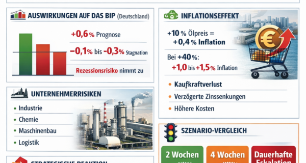 Ölpreis-Schock mögliche Folgen für Wachstum und Wirtschaft in Deutschland Infografik