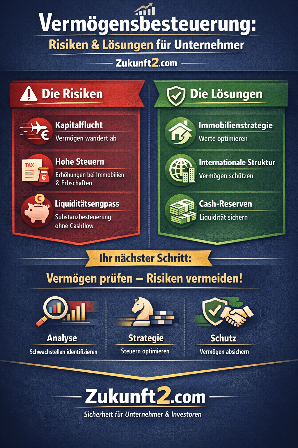 Immobiliensteuer statt Vermögensteuer Infografik Immobiliensteuer statt Vermögensteuer Infografik